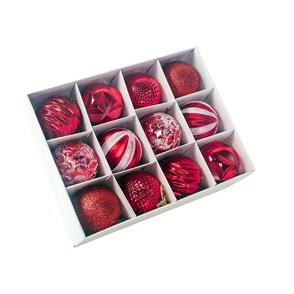 12 Pcs Christmas Supplies Gift Decoration Balls 6Cm