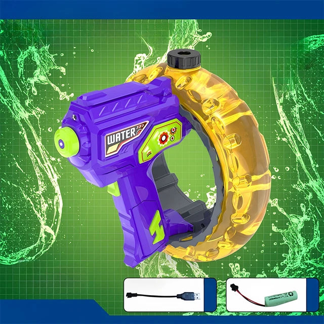 Electric Water Guns for Adults LED Light Automatic Squirt Gun Waterproof Rechargeable Water Toy Guns For Kids Outdoor Gift