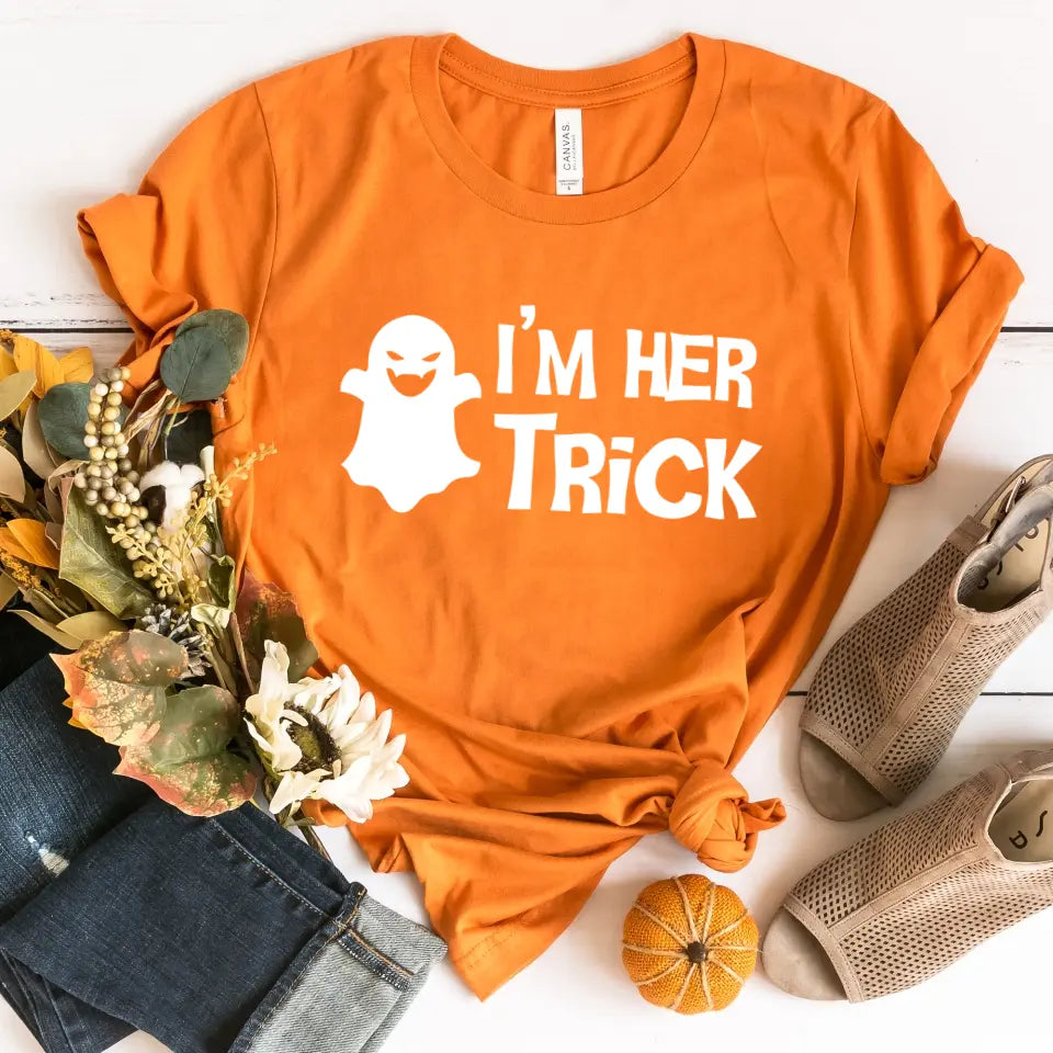 His Trick and Her Treat Couples Halloween Tees