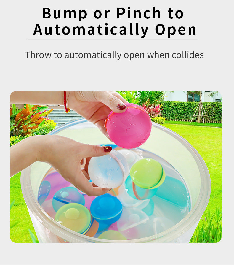 Water Injection Reusable Water Balloon Fight Water Fight Automatic Sealing Water Bomb Children's Toy Water Polo