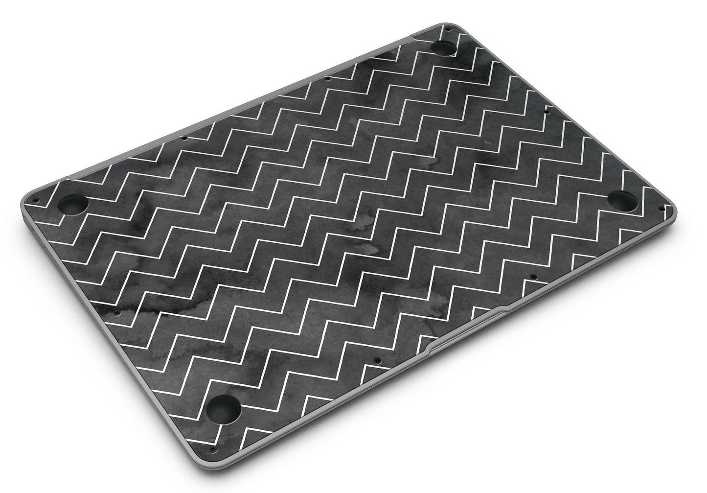 Black Watercolor with White Chevron - MacBook Air Skin Kit