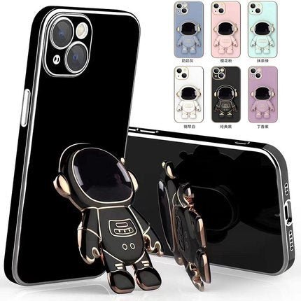 6D Astronaut Bracket Apple 13ProMax Mobile Phone Case Comes With Lens Film Suitable For iPhone12 Protective Soft Case - Chanel - byDesign Exclusive Finds