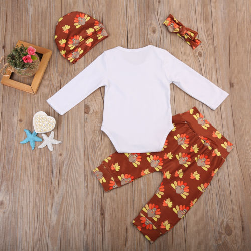 New Fashion Thanksgiving 4PCS Set Infant Baby Boys