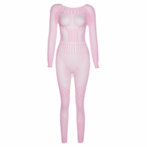 Sexy Hollow-Out Mesh Bodysuit with Butt-Lifting Design