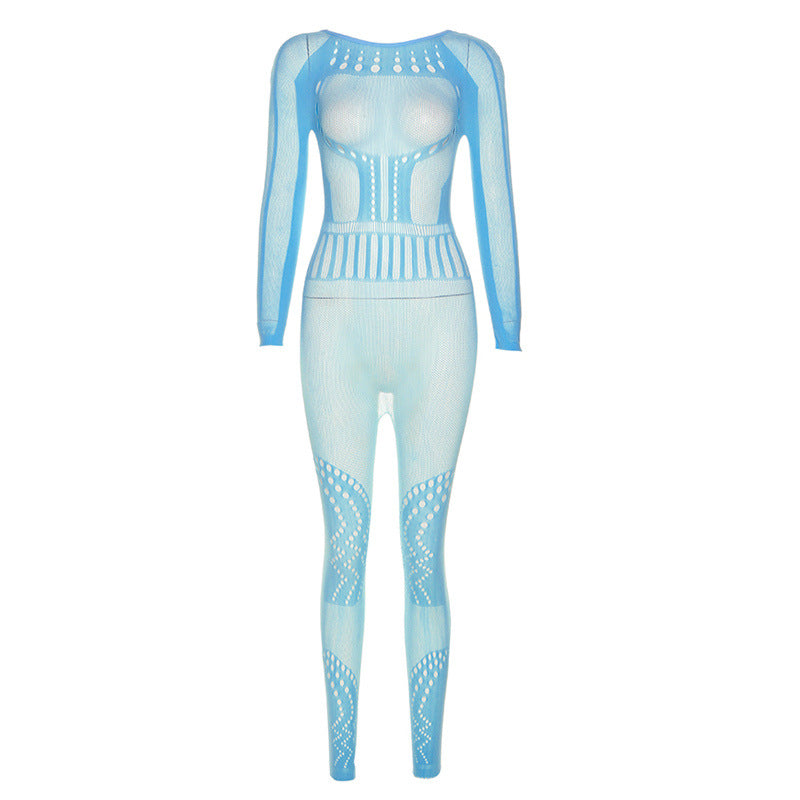 Sexy Hollow-Out Mesh Bodysuit with Butt-Lifting Design