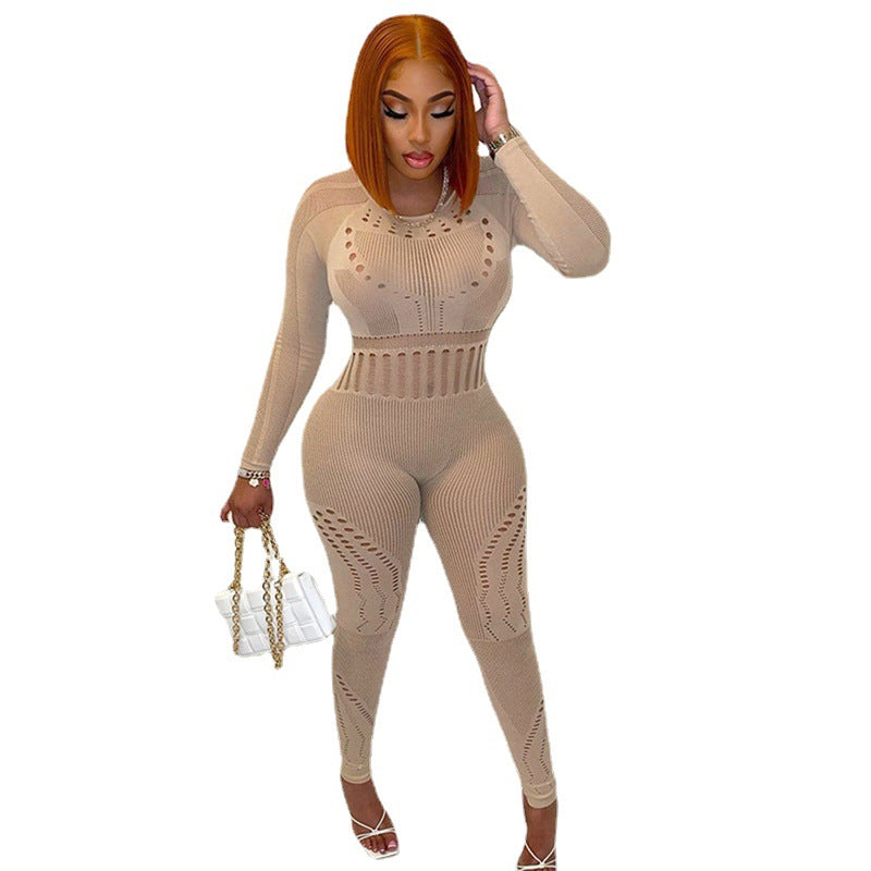 Sexy Hollow-Out Mesh Bodysuit with Butt-Lifting Design