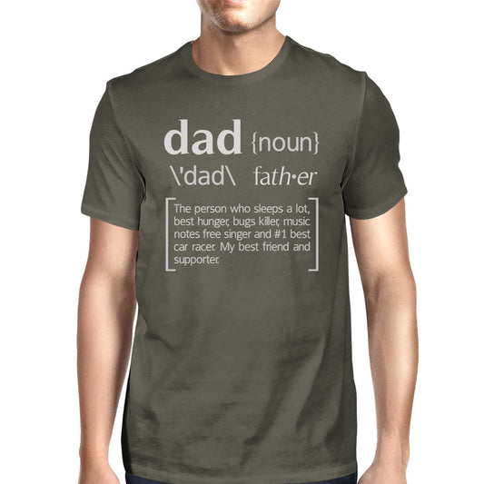 Dad Noun Mens Dark Grey Round Tee Fathers Day