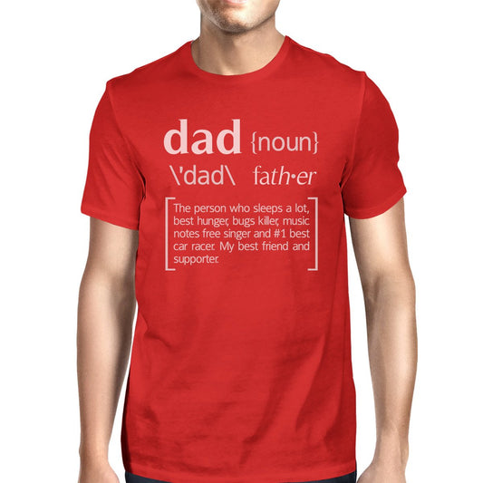 Dad Noun Mens Red Graphic Tee Unique Fathers Day