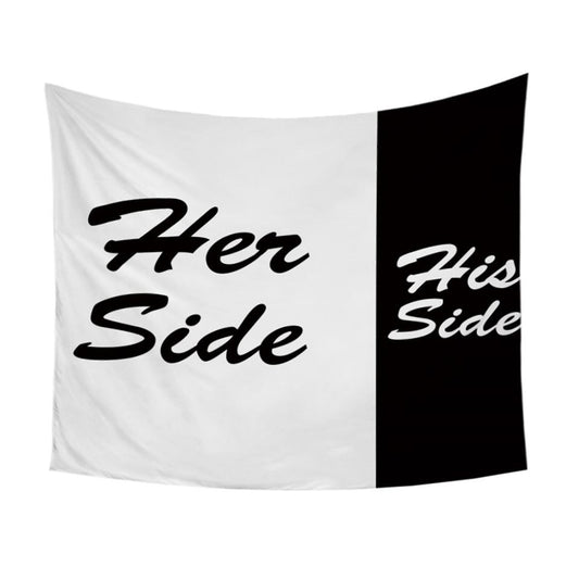 Black and White Tapestry His & Her Side Couple